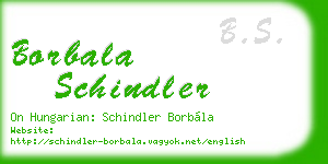 borbala schindler business card