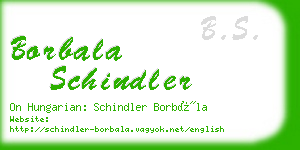 borbala schindler business card